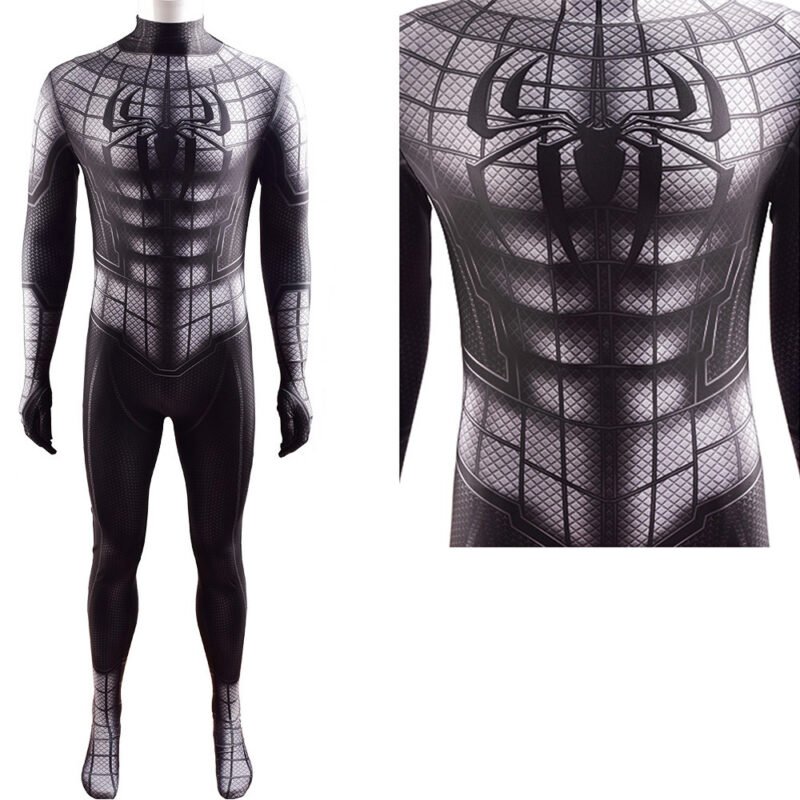 Boys Men's Black Spiderman Costume Cosplay Halloween x'mas christmas birthday gift toys party make-up outfit - Image 4