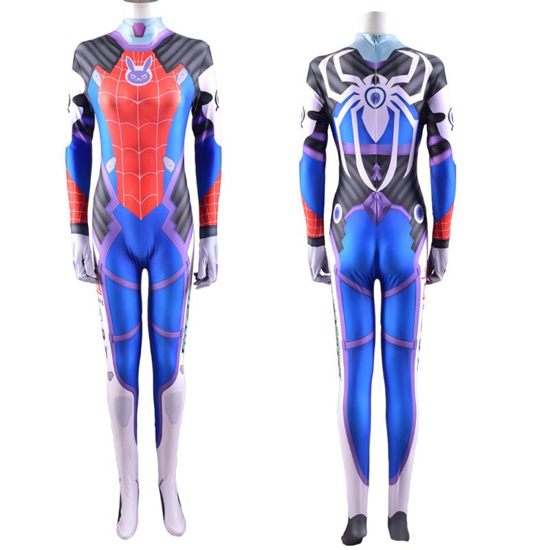 Overwatch OW D.Va DVa Hana Song Zentai Jumpsuit Cosplay Halloween costume Xmas birthday Valentine’s day gift toys comic-con outfit - Image 2
