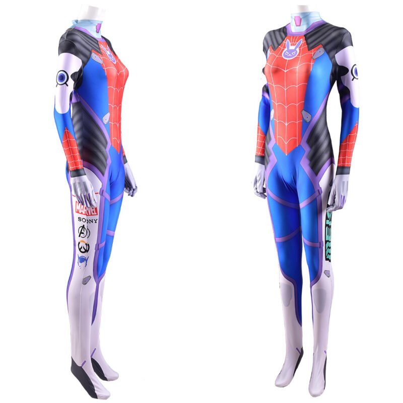 Overwatch OW D.Va DVa Hana Song Zentai Jumpsuit Cosplay Halloween costume Xmas birthday Valentine’s day gift toys comic-con outfit - Image 3
