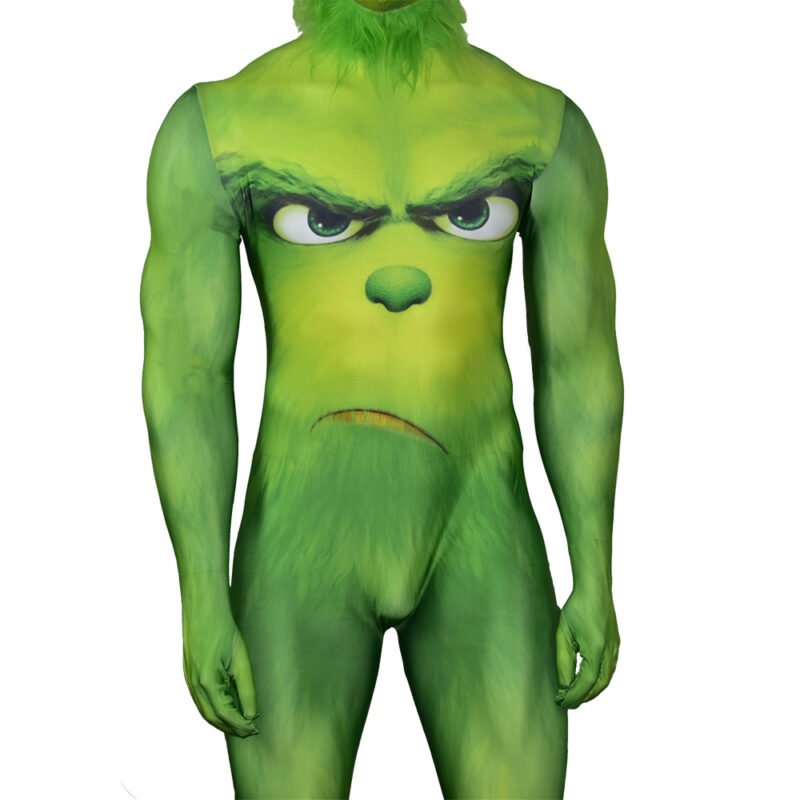 How The Grinch Stole Christmas Grinch Costume Full Set Cosplay halloween make-up costume xmas christmas gift toys comic-con outfit - 画像 (3)
