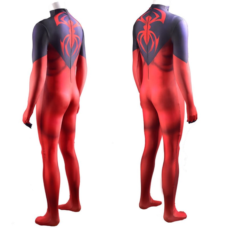 Scarlet Spider Costume Kaine Parker Hooded Jumpsuit Cosplay Halloween costume Xmas birthday Valentine’s day gift toys comic-con outfit - Imagen 4