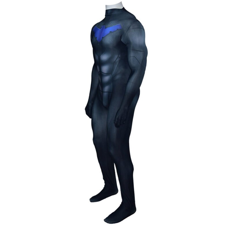Kids Men's Titans Nightwing Costume Cosplay Halloween make-up costume xmas christmas gift toys comic-con outfit - immagine 2