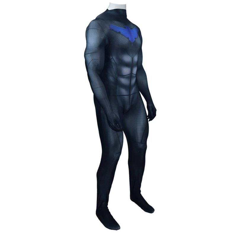 Kids Men's Titans Nightwing Costume Cosplay Halloween make-up costume xmas christmas gift toys comic-con outfit - immagine 3
