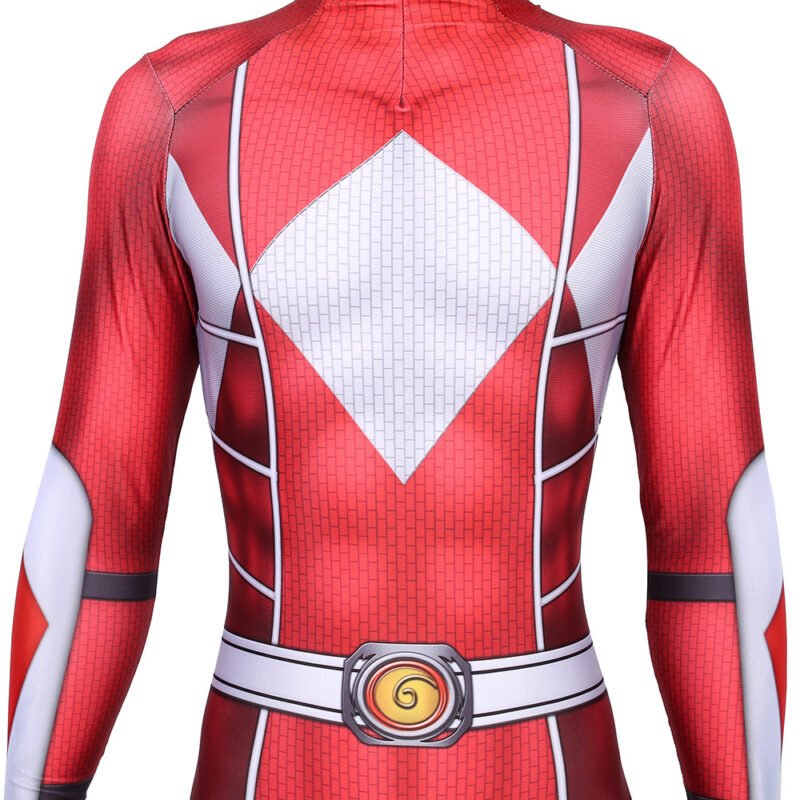 Boys Men's Mighty Morphin Power Rangers Red Ranger Cosplay Costume Halloween make-up costume xmas christmas gift toys outfit – Bild 4