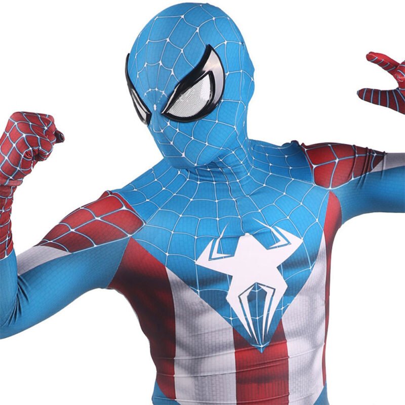 Kids Spider-Man Captain America Jumpsuit Spiderman Cosplay Costume Halloween make-up costume xmas gift toys outfit – Bild 4