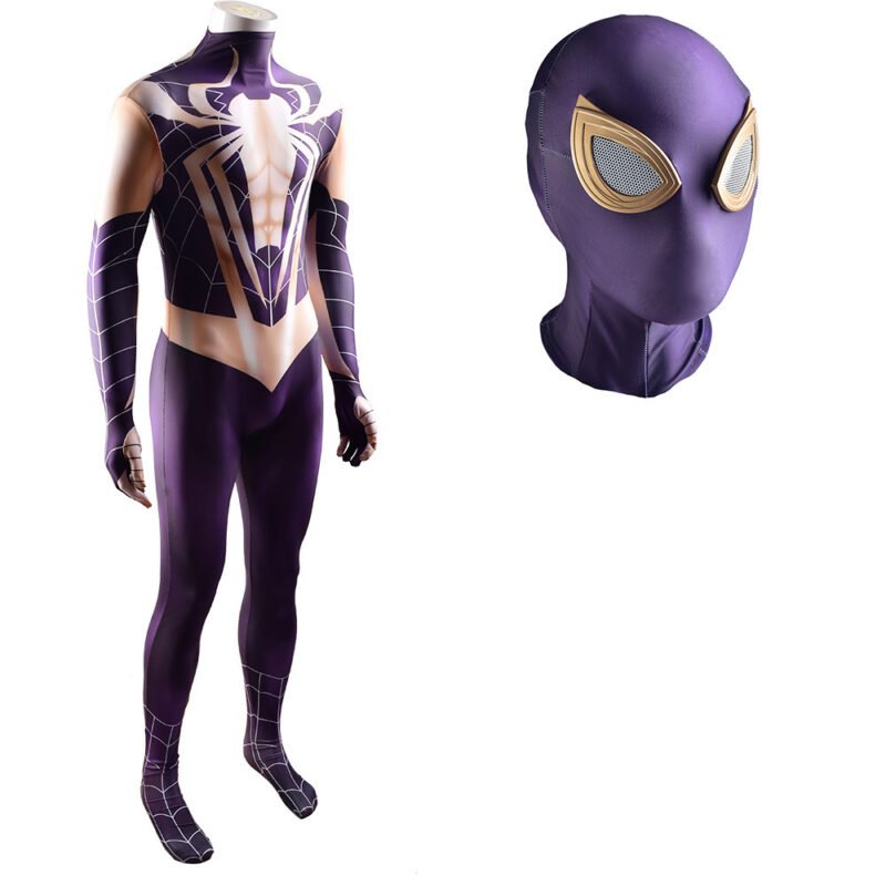 Spider-Man PS4 Black Stealth Big Time Suit Cosplay Halloween costume Xmas birthday Valentine’s day gift toys comic-con outfit - Image 3