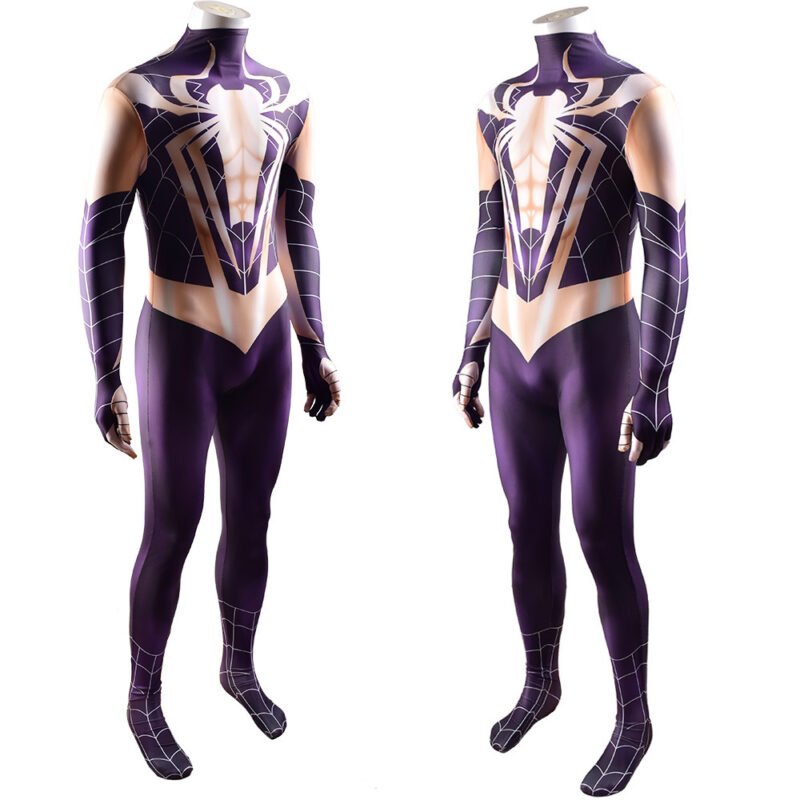 Spider-Man PS4 Black Stealth Big Time Suit Cosplay Halloween costume Xmas birthday Valentine’s day gift toys comic-con outfit - Image 4