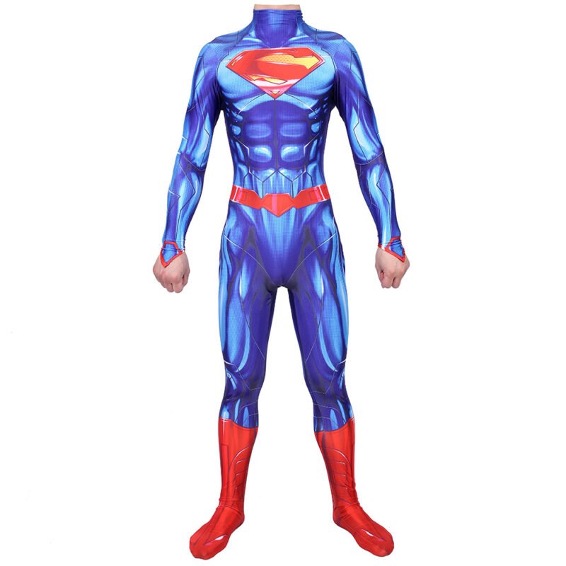 Boys Men's Deluxe Muscle Chest Superman Cosplay Costume Halloween x'mas christmas birthday gift toys party make-up outfit - Image 2