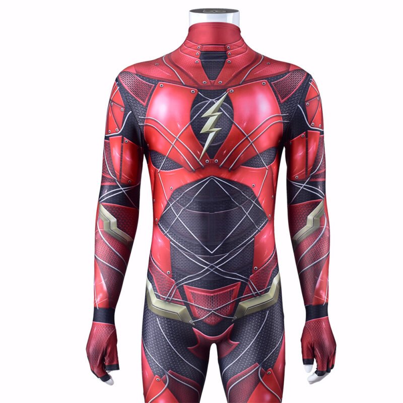 Kids Men's Justice League Movie The Flash Barry Allen Cosplay Halloween costume Xmas birthday Valentine's day gift toys comic-con outfit - immagine 2