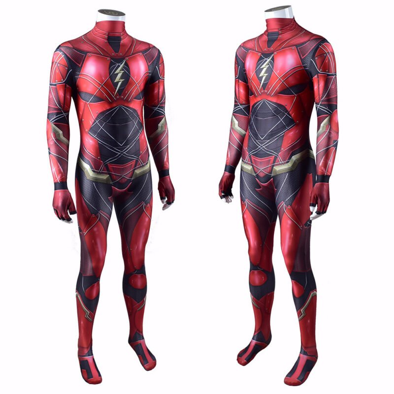 Kids Men's Justice League Movie The Flash Barry Allen Cosplay Halloween costume Xmas birthday Valentine's day gift toys comic-con outfit - immagine 7