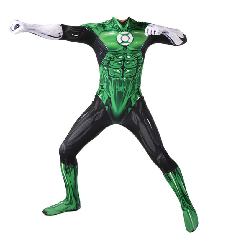 Green Lantern Body Suit Cosplay Costume Halloween X'mas Valentine's day birthday gift comic-con game outfit - Afbeelding 3