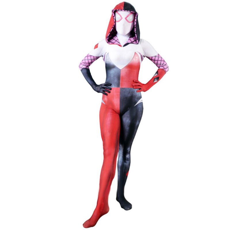 Harley Quinn Spider Gwen Crossover Cosplay Costume Halloween X’mas Valentine’s day birthday gift comic-con game outfit - Image 2