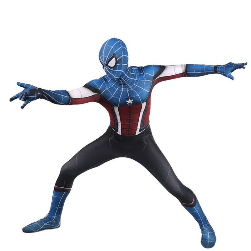 Spider-Man Captain America Jumpsuit Spiderman Cosplay Costume Halloween X'mas Valentine's day birthday gift comic-con game outfit - Image 2