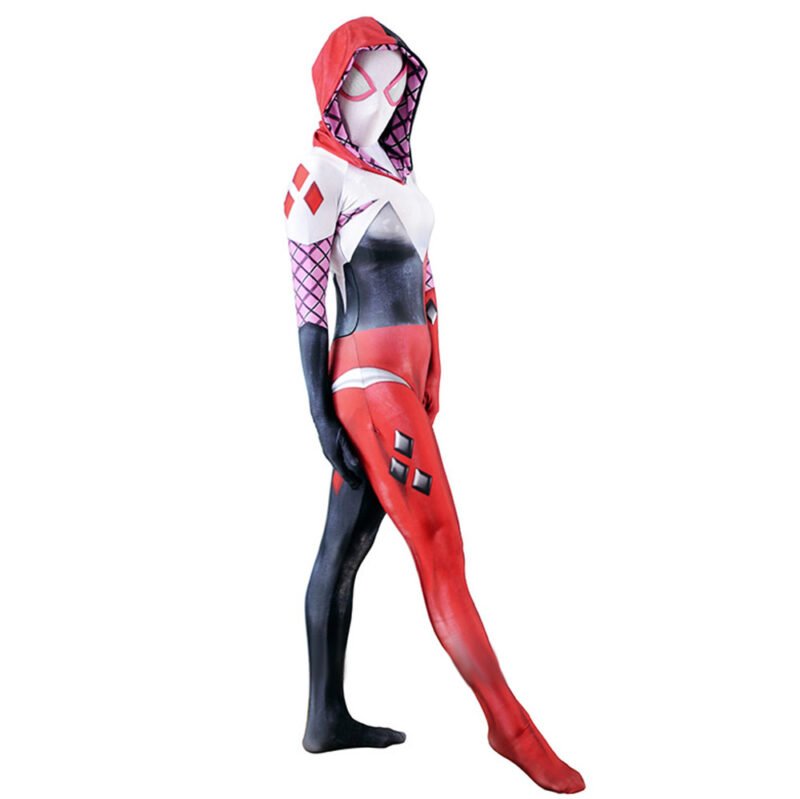 Harley Quinn Spider Gwen Crossover Cosplay Costume Halloween X’mas Valentine’s day birthday gift comic-con game outfit - Image 3