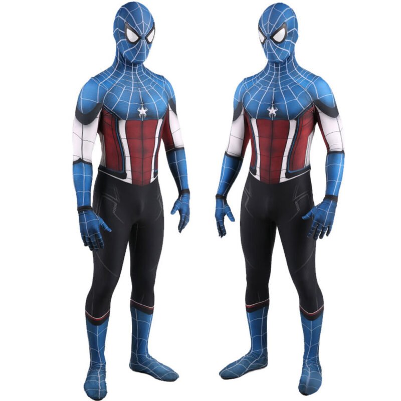 Spider-Man Captain America Jumpsuit Spiderman Cosplay Costume Halloween X'mas Valentine's day birthday gift comic-con game outfit - Image 3