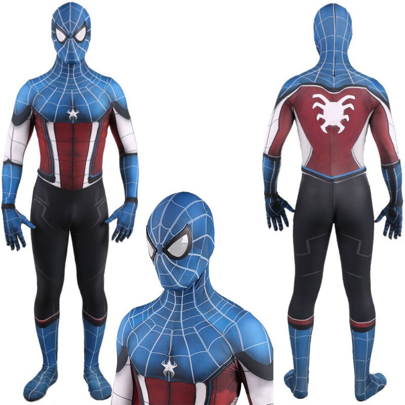 Spider-Man Captain America Jumpsuit Spiderman Cosplay Costume Halloween X'mas Valentine's day birthday gift comic-con game outfit - Image 4