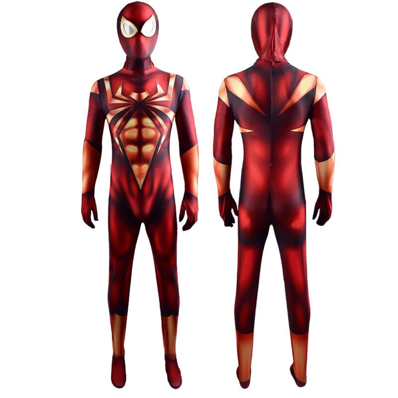 New Golden Iron Spider-Man Jumpsuit Spiderman Cosplay Costume Halloween X'mas Valentine's day birthday gift comic-con game outfit