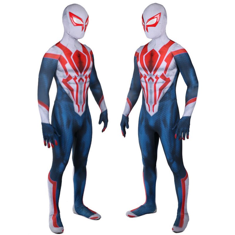 Spiderman 2099 White Suit Cosplay Costume Halloween X’mas Valentine’s day birthday gift comic-con game outfit - Image 2