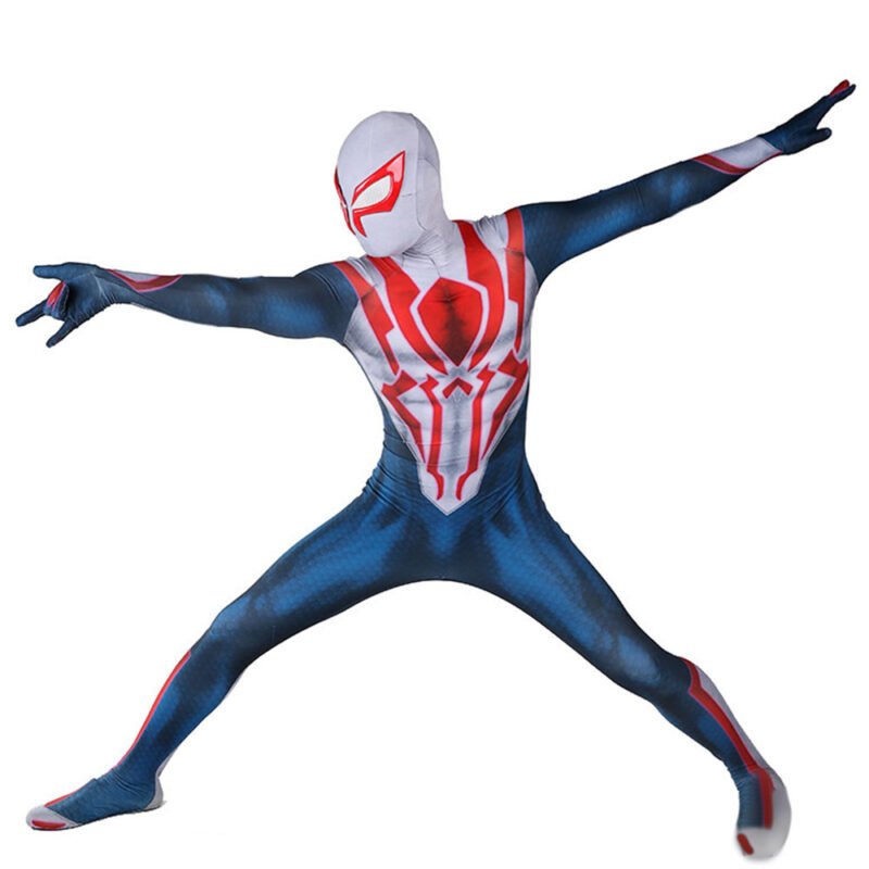 Spiderman 2099 White Suit Cosplay Costume Halloween X’mas Valentine’s day birthday gift comic-con game outfit - Image 3