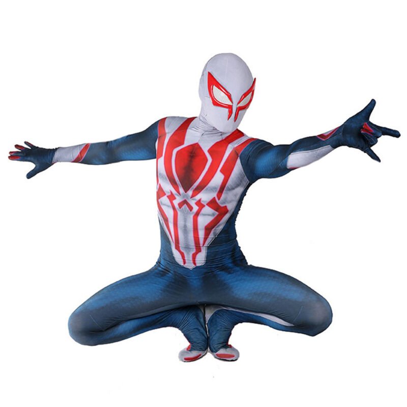 Spiderman 2099 White Suit Cosplay Costume Halloween X’mas Valentine’s day birthday gift comic-con game outfit - Image 5