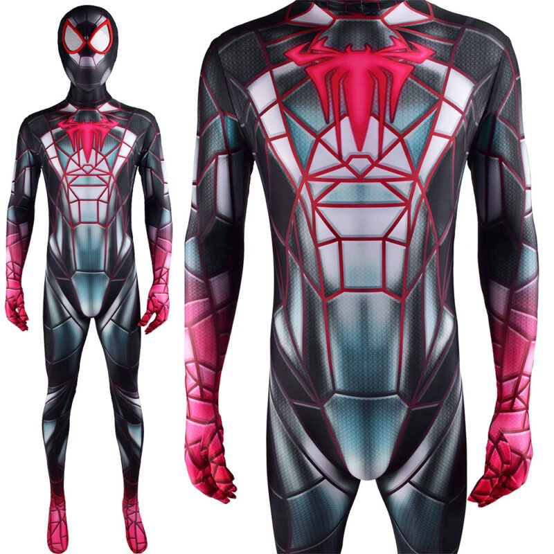 Spiderman Miles Morales Costume 2021 PS5 Programmable Matter Cosplay Costume Halloween X'mas Valentine's day birthday gift comic-con game outfit - Image 7