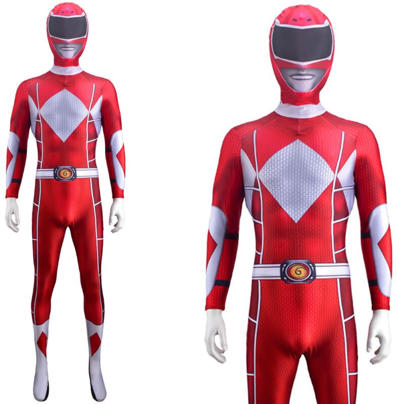 Power Rangers Red Ranger Billy Cranston Cosplay Costume Halloween X’mas Valentine’s day birthday gift comic-con game outfit - Image 2