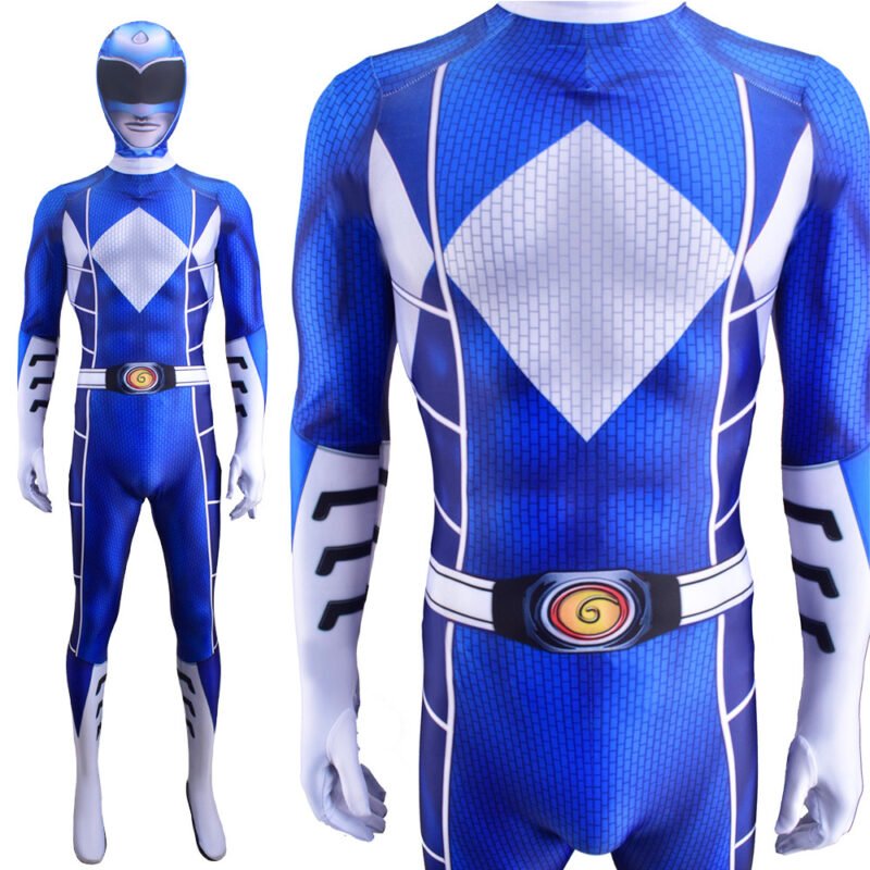 Power Rangers Blue Ranger Billy Cranston Cosplay Costume Halloween X’mas Valentine’s day birthday gift comic-con game outfit - Image 2