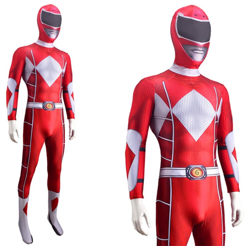 Power Rangers Red Ranger Billy Cranston Cosplay Costume Halloween X’mas Valentine’s day birthday gift comic-con game outfit - Image 4
