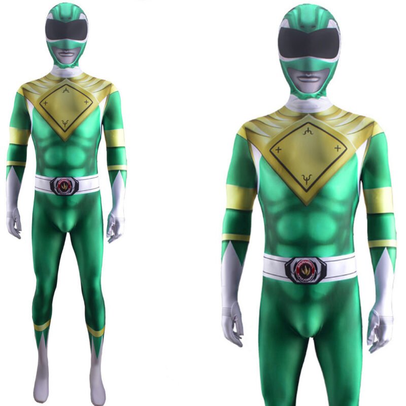 Power Rangers Green Ranger Billy Cranston Cosplay Costume Halloween X’mas Valentine’s day birthday gift comic-con game outfit - Image 4