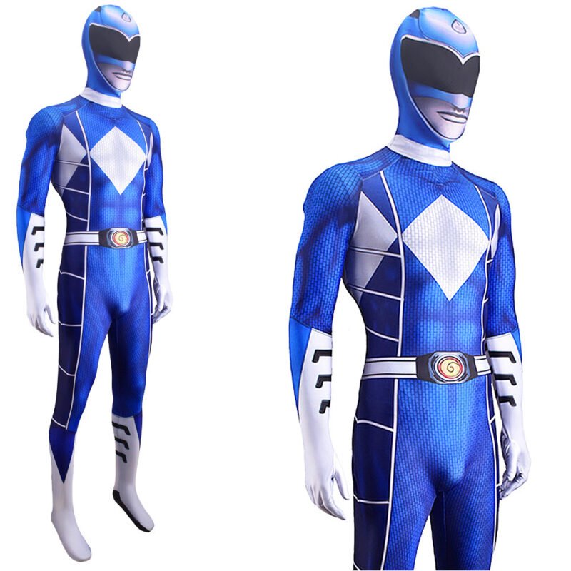 Power Rangers Blue Ranger Billy Cranston Cosplay Costume Halloween X’mas Valentine’s day birthday gift comic-con game outfit - Image 4