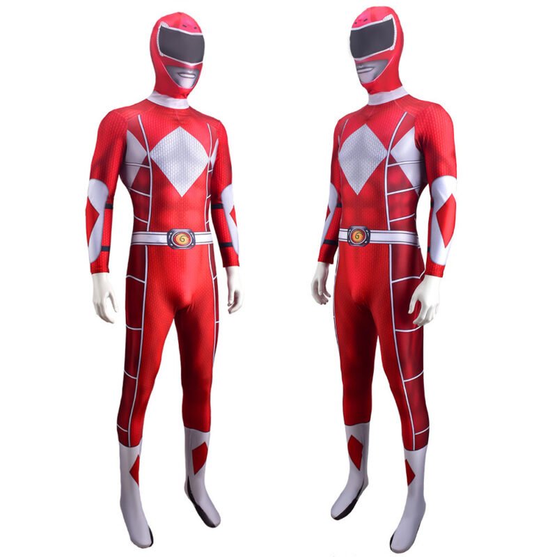 Power Rangers Red Ranger Billy Cranston Cosplay Costume Halloween X’mas Valentine’s day birthday gift comic-con game outfit - Image 6
