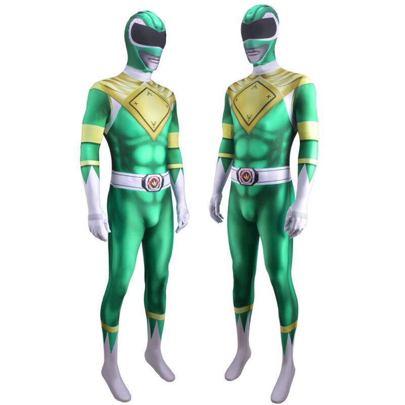 Power Rangers Green Ranger Billy Cranston Cosplay Costume Halloween X’mas Valentine’s day birthday gift comic-con game outfit - Image 6