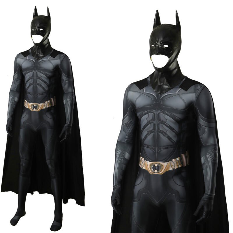 The Dark Knight Batman Bruce Wayne Jumpsuit Outfits Helmet Cosplay Halloween costume Xmas birthday Valentine's day gift toys comic-con outfit - Image 2