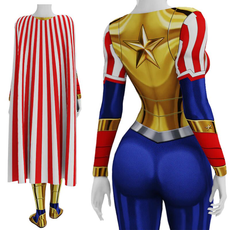 Homelander and Captain America Combined Cosplay Halloween x'mas christmas birthday gift toys party make-up outfit - Image 2