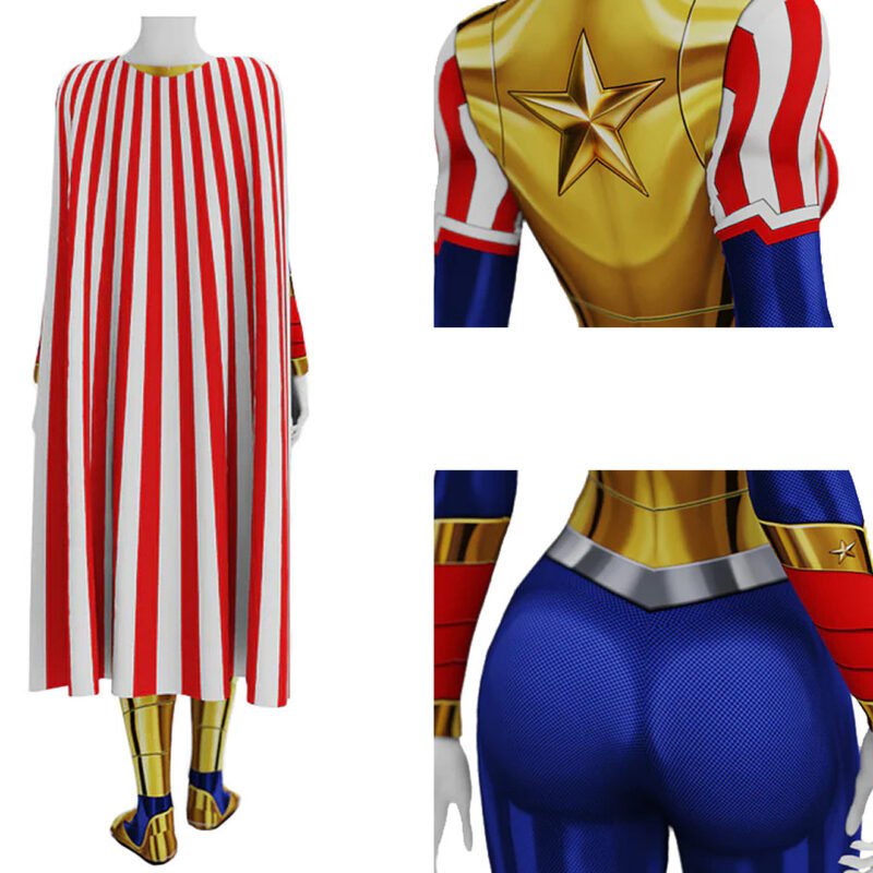 Homelander and Captain America Combined Cosplay Halloween x'mas christmas birthday gift toys party make-up outfit - Image 4