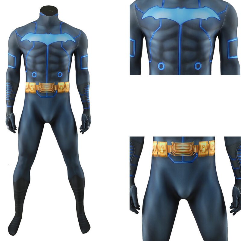 Batman and Mobius Chair Cosplay Costume DC Superhero Jumpsuit Cloak Halloween x’mas christmas birthday gift toys party make-up outfit - Image 7