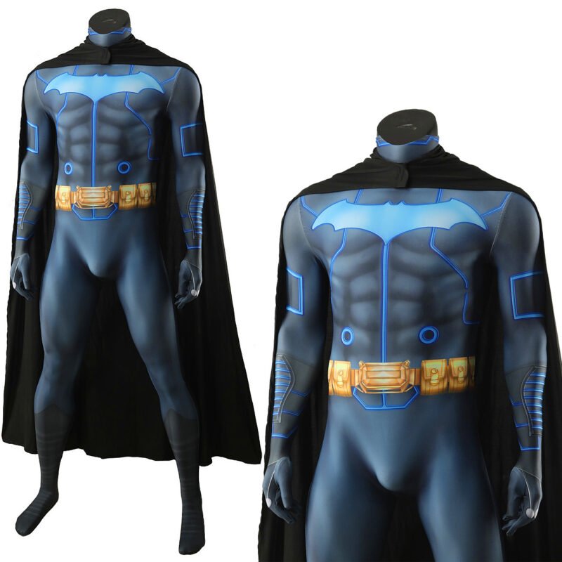 Batman and Mobius Chair Cosplay Costume DC Superhero Jumpsuit Cloak Halloween x’mas christmas birthday gift toys party make-up outfit - Image 2