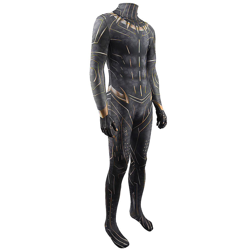 Black Panther Jumpsuit Killmonger Superhero Cosplay Costume Halloween x’mas christmas birthday gift toys party make-up outfit - Image 3