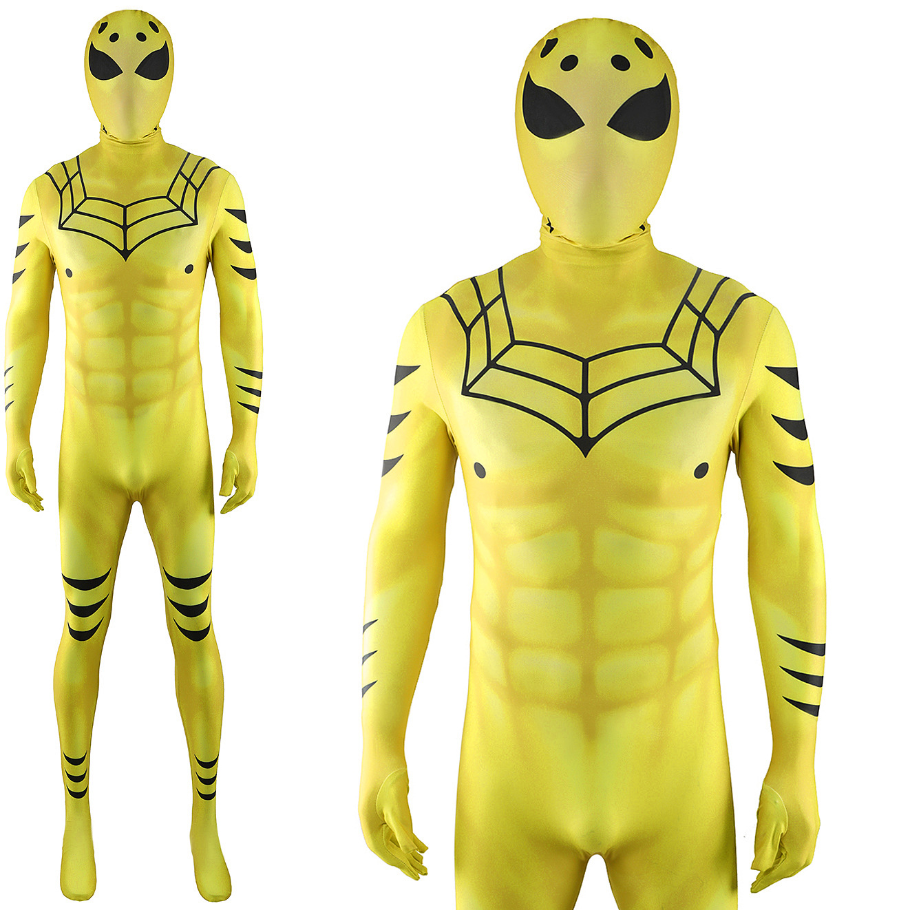 Yellow Spider-Man Jumpsuit Spiderman Cosplay Costume Halloween x’mas christmas birthday gift toys party make-up outfit - Image 3