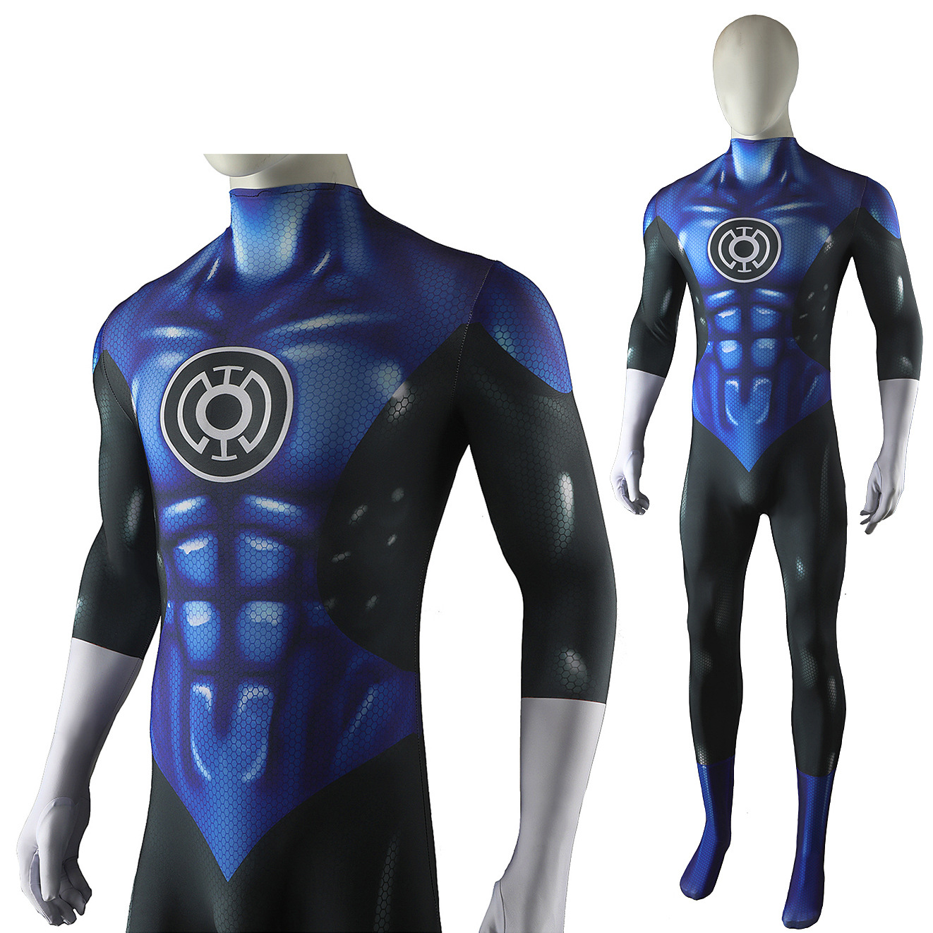 Blue Lantern Corps Spiderhero Cosplay Costume Halloween x’mas christmas birthday gift toys party make-up outfit - Image 4