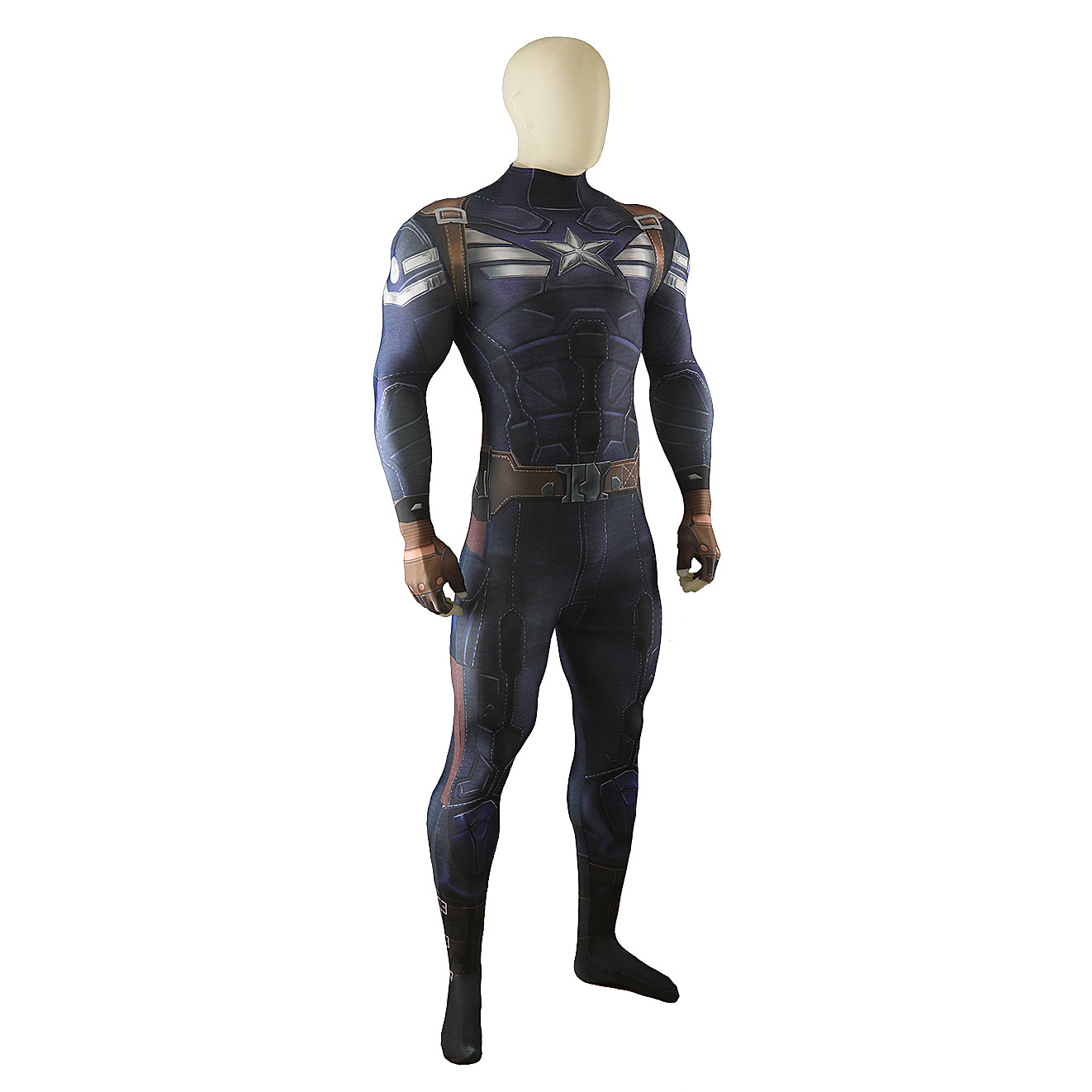 Captain America 2 The Winter Soldier Steve Rogers Cosplay Costume Halloween x’mas christmas birthday gift toys party make-up outfit - Image 2