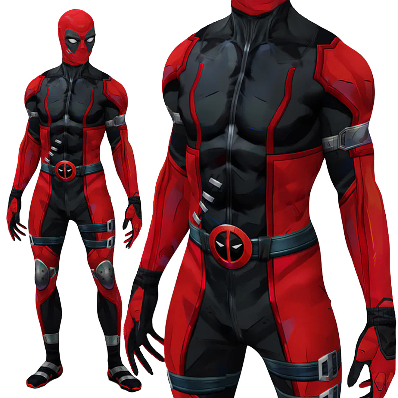 Deadpool Wade Wilson Superhero Cosplay Costume Halloween x’mas christmas birthday gift toys party make-up outfit - Image 3