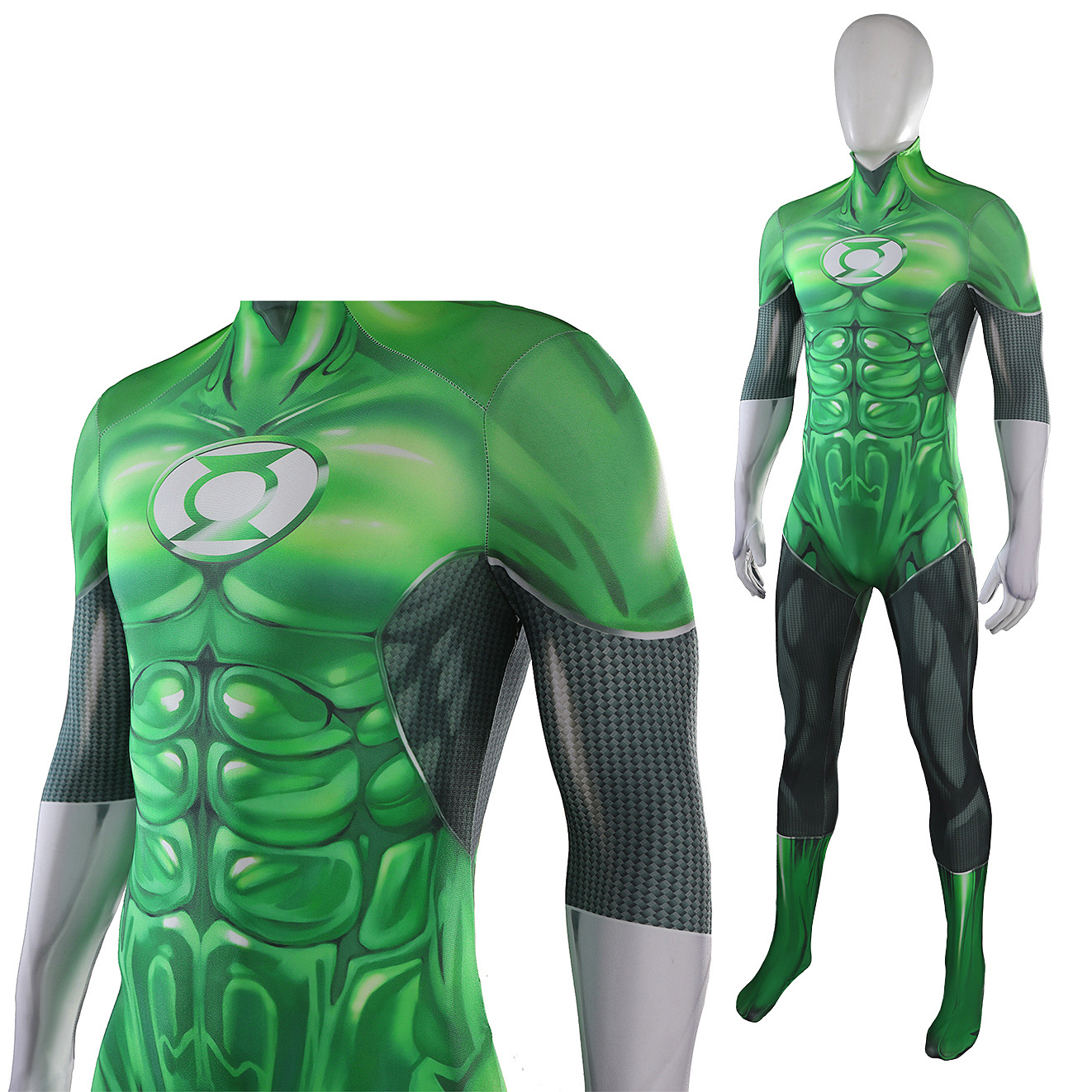 Green Lantern Hal Jordan Cosplay Halloween Costume x'mas christmas birthday gift toys party make-up outfit - Image 4